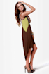 Charleston Charmer Brown Color Block Dress