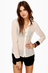 Olive & Oak Sonny and Sheer Black and Cream Top