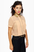 Claim to Fame Dusty Peach Sequin Top