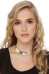 Zad Hammered Silver Collar Necklace