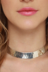 Zad Hammered Silver Collar Necklace