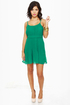 Crimped Cocktail Teal Dress