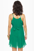 Crimped Cocktail Teal Dress