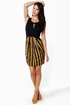 Darling Serena Black and Gold Striped Dress