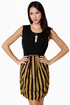 Darling Serena Black and Gold Striped Dress