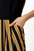 Darling Serena Black and Gold Striped Dress