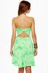 Tied and True Strapless Tie-Dye Green Dress