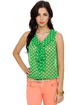 Presto Chango Green Polka Dot Top