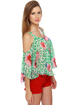 Mahalo Mama Green Floral Print Top