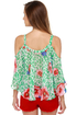 Mahalo Mama Green Floral Print Top