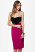 City Sleek-er Fuchsia Pencil Skirt
