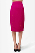 City Sleek-er Fuchsia Pencil Skirt