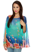Caipirinha Floral Print Cape Top