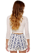 Daisy May Blue and White Lace Shorts