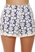 Daisy May Blue and White Lace Shorts