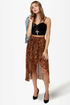 Animal Channeled Leopard Print Skirt