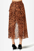 Animal Channeled Leopard Print Skirt