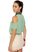 Your True Collars Shine Beaded Sage Green Top