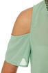 Your True Collars Shine Beaded Sage Green Top