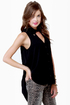 Tip-Top Sleeveless Black Top