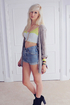 Hang Ten Neon-Trimmed Bustier Top