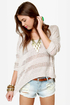 Mink Pink Trailer Park Slashed Jean Shorts