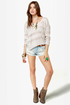Mink Pink Trailer Park Slashed Jean Shorts