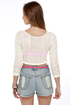 Mink Pink Valerie Sheer Lace Crop Top