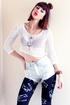 Mink Pink Valerie Sheer Lace Crop Top