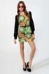 British Invasion Black Scarf Print Shift Dress