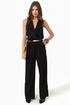 Long Time No Sleeve Black Jumpsuit