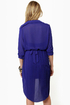 Double Date Sheer Blue Tunic Top