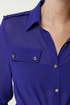 Double Date Sheer Blue Tunic Top