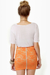 One Rad Girl Brooke Orange Lace Mini Skirt