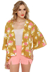 O'Neill Jenna Gold Floral Print Top