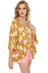O'Neill Jenna Gold Floral Print Top
