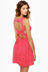 Heart-ware Store Cutout Coral Pink Dress