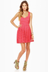 Heart-ware Store Cutout Coral Pink Dress