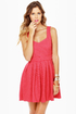 Heart-ware Store Cutout Coral Pink Dress