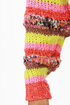 Indie Pop Neon Striped Cardigan Sweater