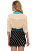 Dotted Bliss Cream Color Block Top