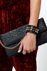 Just Can't Lose Studded Black Clutch