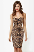 Tripp NYC Fitted Leopard Print Dress
