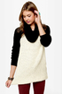 Black Sheep Beatnick Black and Cream Cowl Neck Sweater