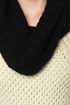 Black Sheep Beatnick Black and Cream Cowl Neck Sweater