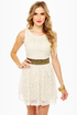 Wheel of Fashion Cream Lace Dress