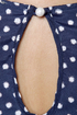 Collar-ship Award Navy Blue Polka Dot Tank Top