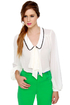 What a Doll Ivory Button-Up Top