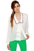 What a Doll Ivory Button-Up Top