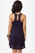 Glitz About You Navy Blue Glitter Lace Dress